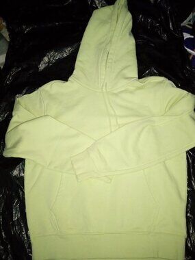 NW0T Foot Locker Neon Yellow Pullover Hoodie Mens Small